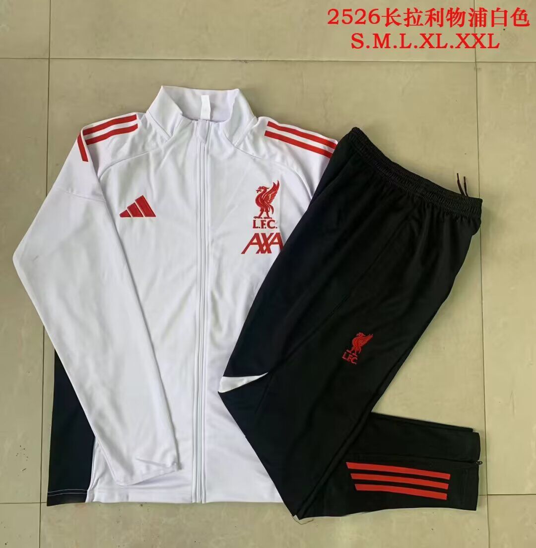 AAA Quality Liverpool 25/26 Tracksuit - White/Red/Black